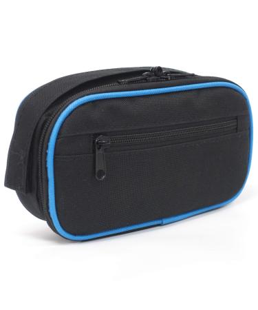 Creative Outdoor Medical Travel Case | Diabetic Insulin Cooler | Insulated Bag with Reusable Freezer Gel Pack and ID Card | Black/Blue