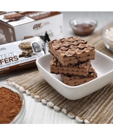 Optimum Nutrition Chocolate Creme Protein Wafers - 9 Packs (1.48 oz each) | High Protein Snack - Buy Online on GoSupps.com