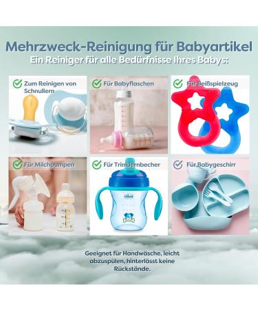 Organic Baby Toy & Bottle Cleaner - Eco-Friendly Dermatologically Tested ICEA Certified 500ml - Buy Online on GoSupps.com