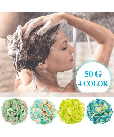 10-Pack Exfoliating Shower Loofah Sponges - 50g Bath Scrubber for Men and Women (Multi Color) | Cleansing and Exfoliation - Buy Online on GoSupps.com