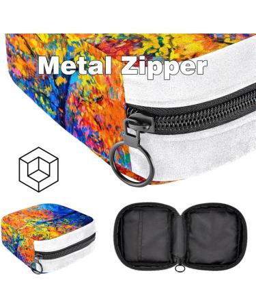 Autumn Landscape Tree Color Sanitary Napkin Storage Bag | Period Tampon Makeup Pad Pouch - GIAPB - Buy Online on GoSupps.com