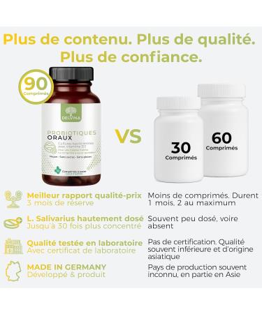 Flore buccale - 90 comprim s sucer v g taliens contre la mauvaise haleine avec cultures de bact ries - Haleine fra che - Hygi ne buccale sans bain de bouche ni gratte-langue go t de menthe Menthe 90 unit (Lot de 1) - Buy Online on GoSupps.com