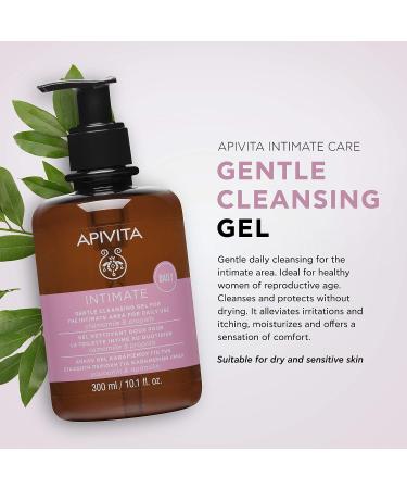 Apivita Intimate Daily Gentle Cleansing Gel 10.1 fl.oz. | pH 5 Sensitive Skin Cleanser - Buy Online on GoSupps.com