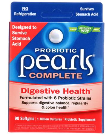 Natures Way Probiotic Pearls Complete Cruelty Free Environmentally Friendly 90 Softgels (Pack of 1)