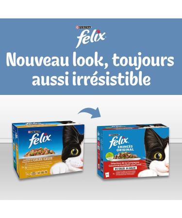 Buy Felix Jelle Chopped Cat Food | Adult Selection: Beef Salmon Chicken Tuna | 12x85g Fresh Bags | 6 Pack - Buy Online on GoSupps.com