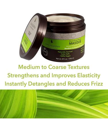 Macadamia Professional Nourishing Repair Hair Masque - 8 FL Oz - Sulfate & Paraben Free - Organic Vegan Hair Care for Moisture & Elasticity - Buy Online on GoSupps.com
