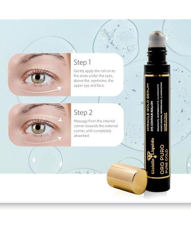 Roll-on Eye Serum Liftant with Caffeine and Colloidal Gold Against Wrinkles Bags and Swelling Fast Absorption Instant Effect 15 ml Gioiello Liquido - Buy Online on GoSupps.com