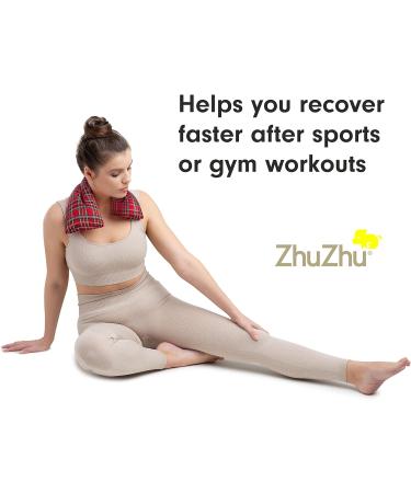 Zhu-Zhu Lavender Body Wrap - Microwavable Wheat Bag - Red Tartan Microwave Heat Pack - Natural Pain Relief Heat Therapy Pad - Buy Online on GoSupps.com