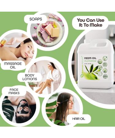 Premium Nature Organic Neem Oil For Skin - Natural - 32 Oz. - Buy Online on GoSupps.com