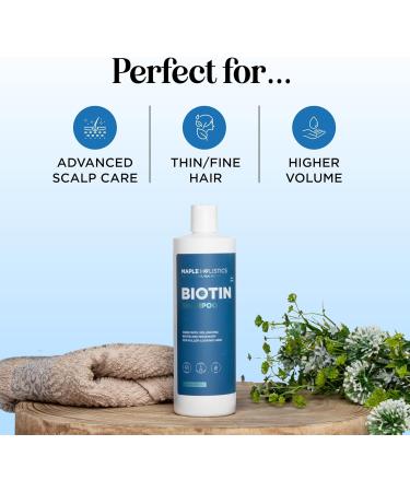 Maple Holistics Volumizing Biotin Shampoo for Thinning Hair Thickening Shampoo for Men and Women with Rosemary Essential Oil - 8 Fl Oz - Buy Online on GoSupps.com