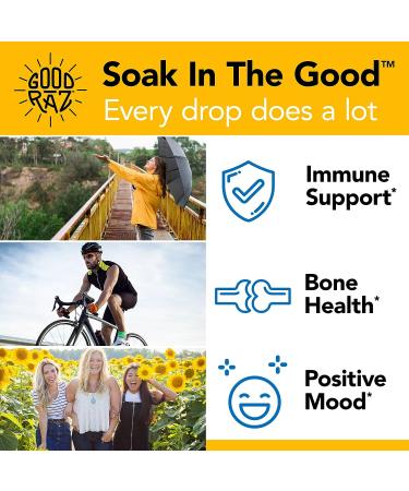 Good Raz Vitamin D Drops | Water-Soluble Liquid D3 | Non-GMO Kosher | Flavorless | 4-Month Supply - Buy Online on GoSupps.com