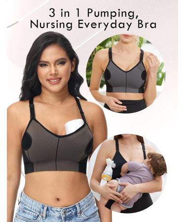 HOFISH Women's Padded Pumping Sports Bra XL 2pcs Set - Medium Support Racerback Bras for Yoga & Exercise in Black/Cameo, Black/Deep Blue - Buy Online on GoSupps.com