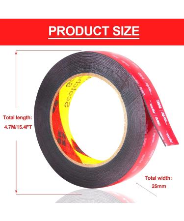 3M Double Sided Tape  Double Sided Tape Heavy Duty 16.5FT Length  0.98Inch Width for Car  Home Decor and Office Decor  Waterproof 3M Tape 4.7M/16.5FT - Buy Online on GoSupps.com
