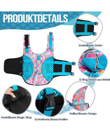 Shop Eyin Shark Shape Dog Swimming Vest | XL Blue - Strong Buoyancy & Adjustable Size for Safe Swimming & Boating - Buy Online on GoSupps.com