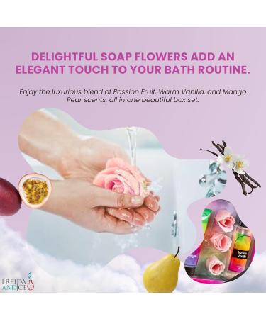 Fine Fragrance Body Mist & Body Splash Gift Set Luxury Self-Care Combo for Women and Girls (Passion Fruit Warm Vanilla Mango Pear Rose Soap) Valentines Gift for Women Passion Fruit Warm Vanilla Mango Pear 6-piece - Buy Online on GoSupps.com