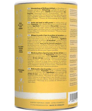 Harvest Republic Bio Whey Protein Smoothie Shake Powder 320g - Organic Banana Flavor Muscle Building BCAA & EAAS Natural Ingredients No Additives - Buy Online on GoSupps.com