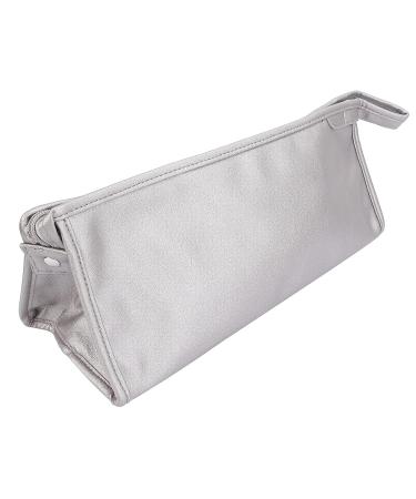 Hair Dryer Storage Bag | PU Leather Carry Bag with Hanging Hook - Silver | International Shipping Available - Buy Online on GoSupps.com