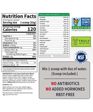 Garden of Life Sport Grass Fed Whey Protein - Vanilla 22.57 oz (640g) | Certified Organic - Buy Online on GoSupps.com