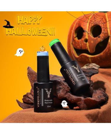 YOKE FELLOW Glow in the Dark Gel Nail Polish 10ML - Fluorescent Neon Blue UV Gel for Halloween Nails | Women and Girls Beauty Essential - Buy Online on GoSupps.com