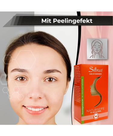 Skineco Natural Soap | Sustainable Shower Soap with Anise Calendula & Organic Olive Oil | Body Soap | Handmade Natural Cosmetics | Soap for Face & Skin | Gentle Cleansing | Mild Shower Gel | Vegan - Buy Online on GoSupps.com