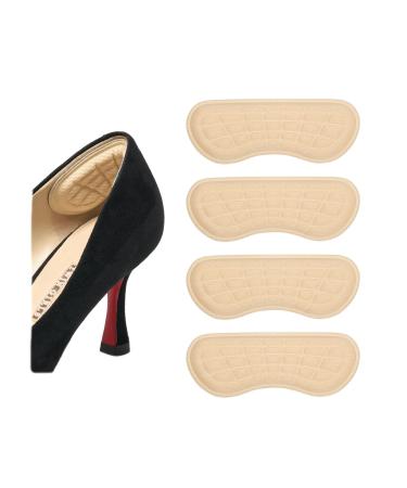 Women Heel Pads Heel Grips for Loose Shoes Heel Inserts Protectors 3 Pairs (Beige 3 Pairs) Beige #2