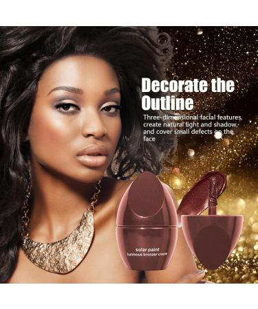 Contouring Shadow Makeup Set | Four Shades Highlighting Shade Longwear Makeup Set - Glow Bronzer Glitter Illuminating Highlighters Makeup for Women Girls Face Glitter Makeup Nicything 04# Red Brown With Pearlescent  - Buy Online on GoSupps.com