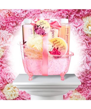 Pleasantly Fragrant Peony Spa Set for Women - Luxury Bath & Body Gift Basket - Buy Online on GoSupps.com