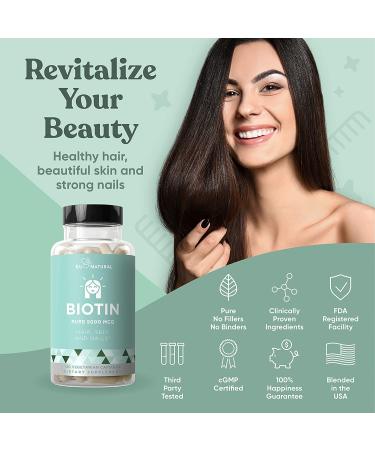 Eu Natural Biotin 5000 mcg - 120 Capsules for Hair  Skin & Nail Support - Buy Online on GoSupps.com