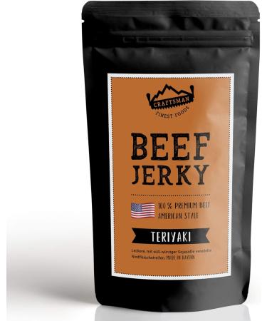 CRAFTSMAN FINEST FOODS Craftsman Beef Jerky TERIYAKI 500 g (5 x 100 g) dry meat from Germany Bavaria American Jerky Beef 100% beef Teriyaki Premium Beef Made in Germany - Buy Online on GoSupps.com