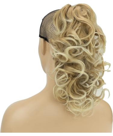 IMISSU Messy Curly Hair Short Claw Ponytail Hair Extensions Pony Tail Clip in Hairpieces (Beach Blonde) - Buy Online on GoSupps.com