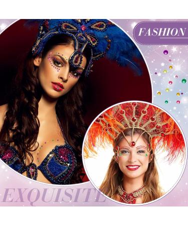 9 Sheets Self-Adhesive Eye Body Face Gems - Rhinestone Stickers for Festival Makeup & Nail Art | Rainbow Crystal Jewels - Buy Online on GoSupps.com