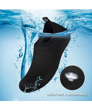IceUnicorn Water Shoes Quick Dry Swim Aqua Socks | Women Men | Black | 16-17 Women/14-15 Men - Buy Online on GoSupps.com