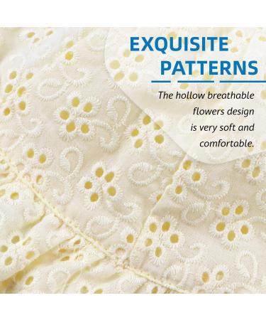 XIAOHAWANG Baby Girl Sun Hat - Embroidered Flowers Toddler Bucket Hat for Infant Girls 6-12 Months | Yellow Summer Cap - Buy Online on GoSupps.com