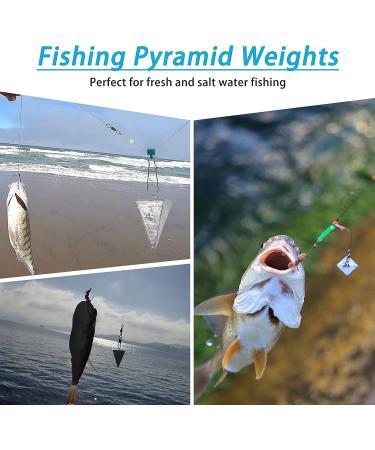 Saltwater Surf Fishing Tackle Kit - Fishing Wire Leader, Pyramid Sinker, Bass Casting Sinker, Circle Hooks - Silver - Buy Online on GoSupps.com