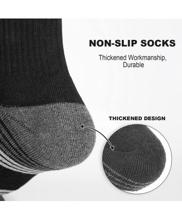 Coskefy Cotton Sneaker Socks for Men & Women - 6 Pairs Long Warm Hiking & Sports Socks (Size 39-42 Black-M08) for Fitness Tennis Jogging & Everyday Wear - Buy Online on GoSupps.com