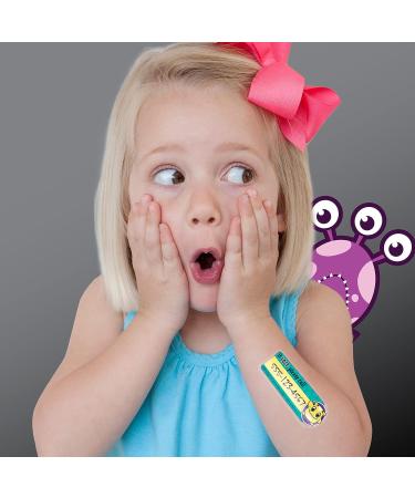 Monster 6pk SafetyTat Child ID Tattoos with Skin Prep Wipes & Tattoo Pen - Buy Online on GoSupps.com