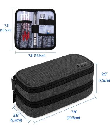 Yarwo Insulin Cooler Travel Case with Ice Packs - Diabetic Supplies Organizer for Insulin Pens and Glucose Monitors - Black - Buy Online on GoSupps.com