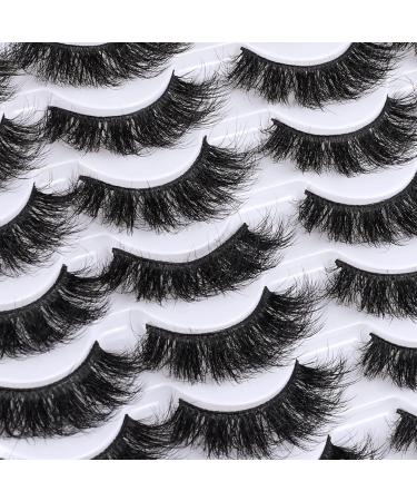 Shop 8D Fluffy Faux Mink False Eyelashes - 14 Pairs of Lightweight Cat Eye Lashes - International Shipping Available - Buy Online on GoSupps.com