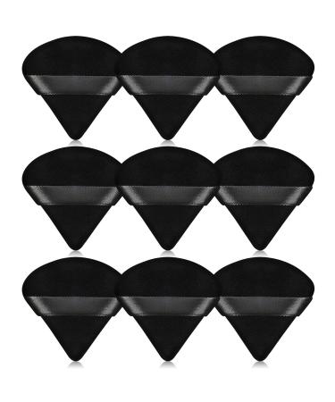 Pimoys 9 Pieces Triangle Powder Puff Face Makeup Puff  Soft Velour Makeup Sponge Cosmetic Foundation Sponge for Loose Powder Body Powder Beauty Wet Dry Makeup Tool(Black) - Buy Online on GoSupps.com