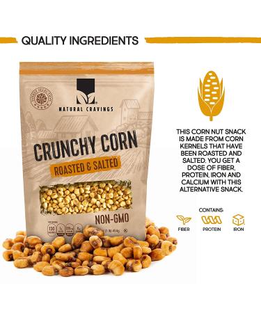 Natural Cravings Roasted & Salted Crunchy Corn Nuts 16 oz - 2 Pack - Buy Online on GoSupps.com