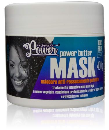 Soul Power Power Butter Mask 400g Vegan Friendly GMO Free Cruelty Free - Anti-Frizz Hydrating with Natural Oils - Imported from Brazil