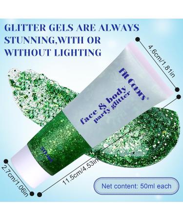 Buy 50ml Green Body Glitter Gel for Festivals | Face & Makeup Accessories | DIY Party Glam - Buy Online on GoSupps.com
