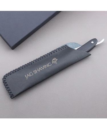 Jag Shaving Razor - Sustainable Safety Razor with Leather Case for Men | Eco-Friendly Black Razor - Perfect for Travel - Buy Online on GoSupps.com