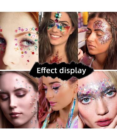 Cosmetic Body Glitter Powder Cosmetic Grade Body Glitter | with Gel Glue & Paint Brush Glitter Glitter for Regular Super Flash Glitter - Buy Online on GoSupps.com