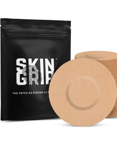Skin Grip CGM Patches for Freestyle Libre (20-Pack), Waterproof & Sweatproof for 10-14 Days, Pre-Cut Adhesive Tape, Continuous Glucose Monitor Protection(Tan)