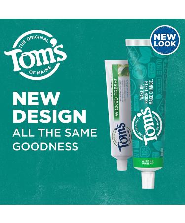 Tom's of Maine Natural Wicked Fresh Fluoride Toothpaste, Spearmint - 4.7 oz 2-Pack - Buy Online on GoSupps.com