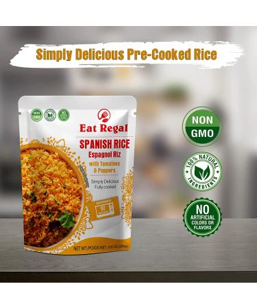 Regal Spanish Style Rice in Tray | Ready to Eat in 90 Seconds | Microwavable | Nutritious & Delicious | 8.8oz (Pack of 8) - Buy Online on GoSupps.com