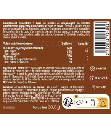 NUTRI & CO Le Solaire 2-in-1 Formula Tan Preparer & Accelerator - Natural Complexion Without Self-Tanning or Beta-Carotene - Solar Food Supplement - 60 Capsules Made in France - Buy Online on GoSupps.com