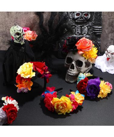 6 Pcs Mexican Rose Flower Crown Headband - Easter Wedding Floral Headbands for Masquerade & Cosplay - Buy Online on GoSupps.com