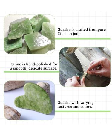 Shop Gua Sha Facial Tool - Jade Stone Massager for Jawline Sculpting & Skin Care | Reduce Puffiness & Muscle Tension - Buy Online on GoSupps.com